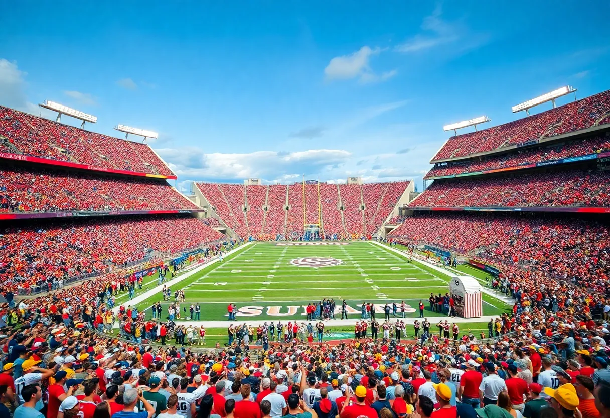 Crowd at Williams-Brice Stadium for South Carolina vs Alabama