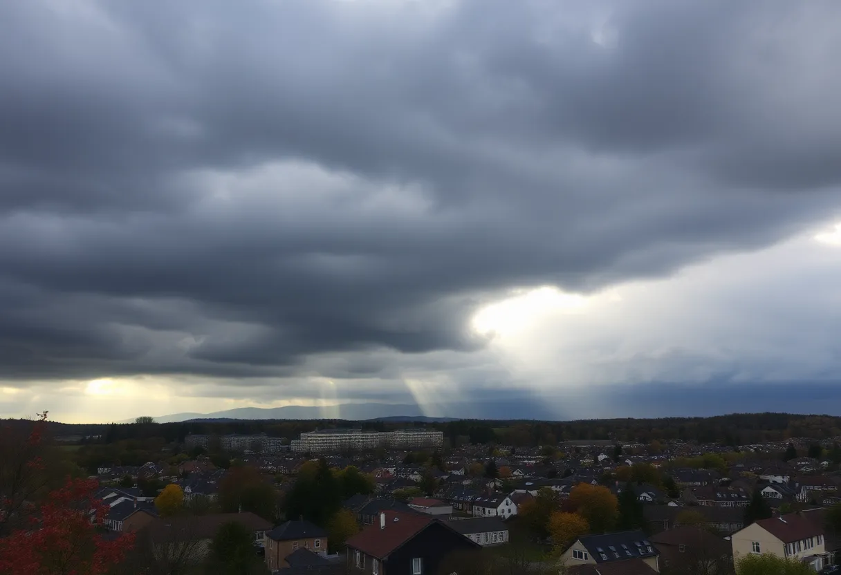 Overcast skies in Irmo SC with hints of rain