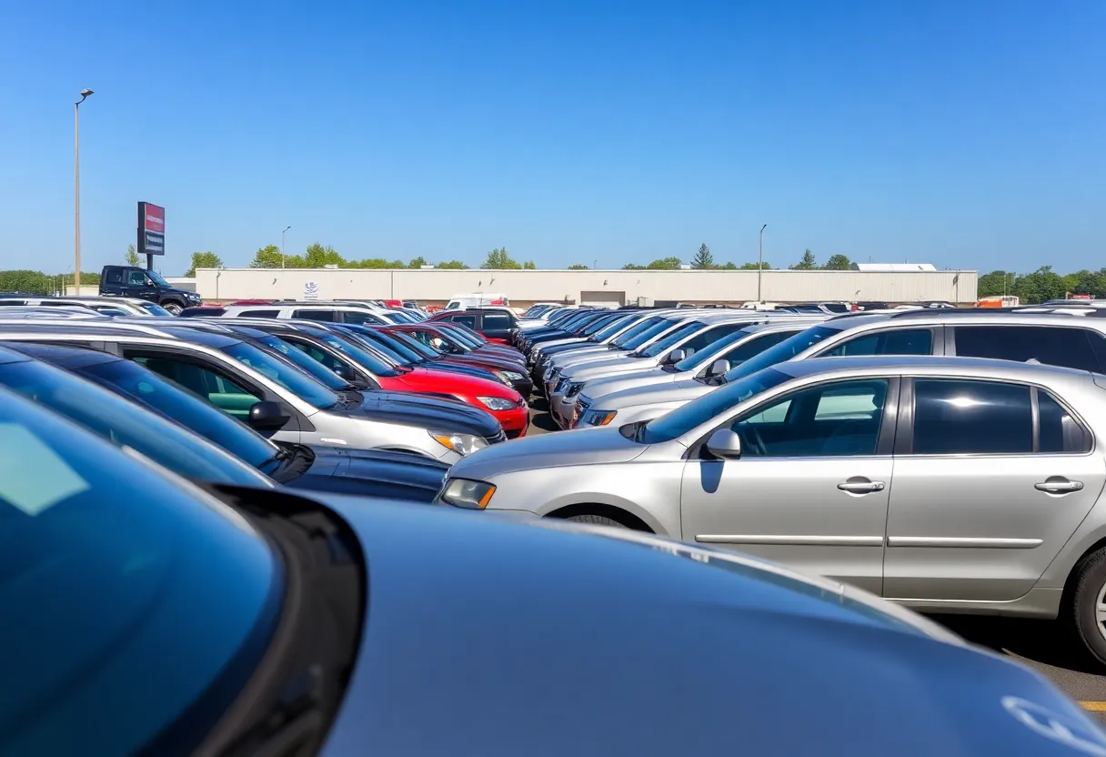 Unclaimed vehicles awaiting auction in Columbia, SC