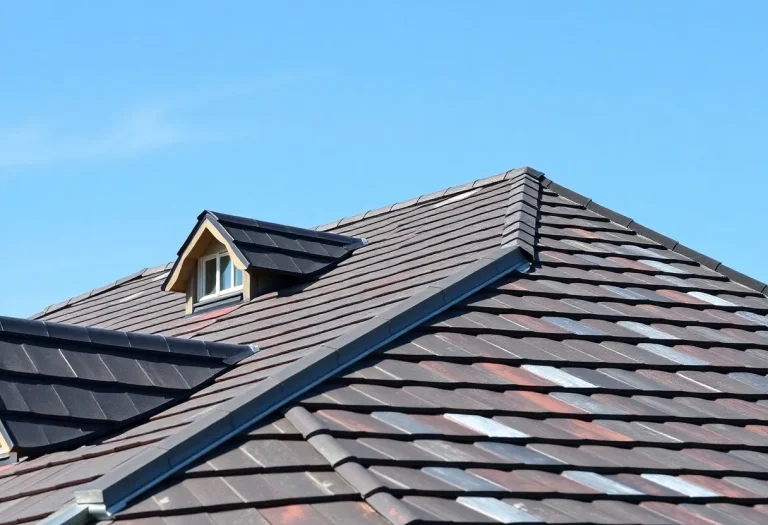 Varied roofing materials displayed on a durable roof.