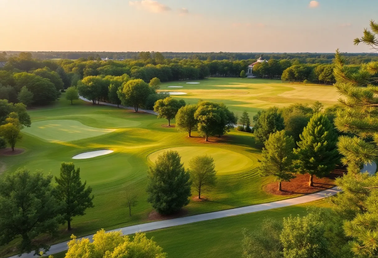 Beautiful golf course in Irmo South Carolina with natural surroundings