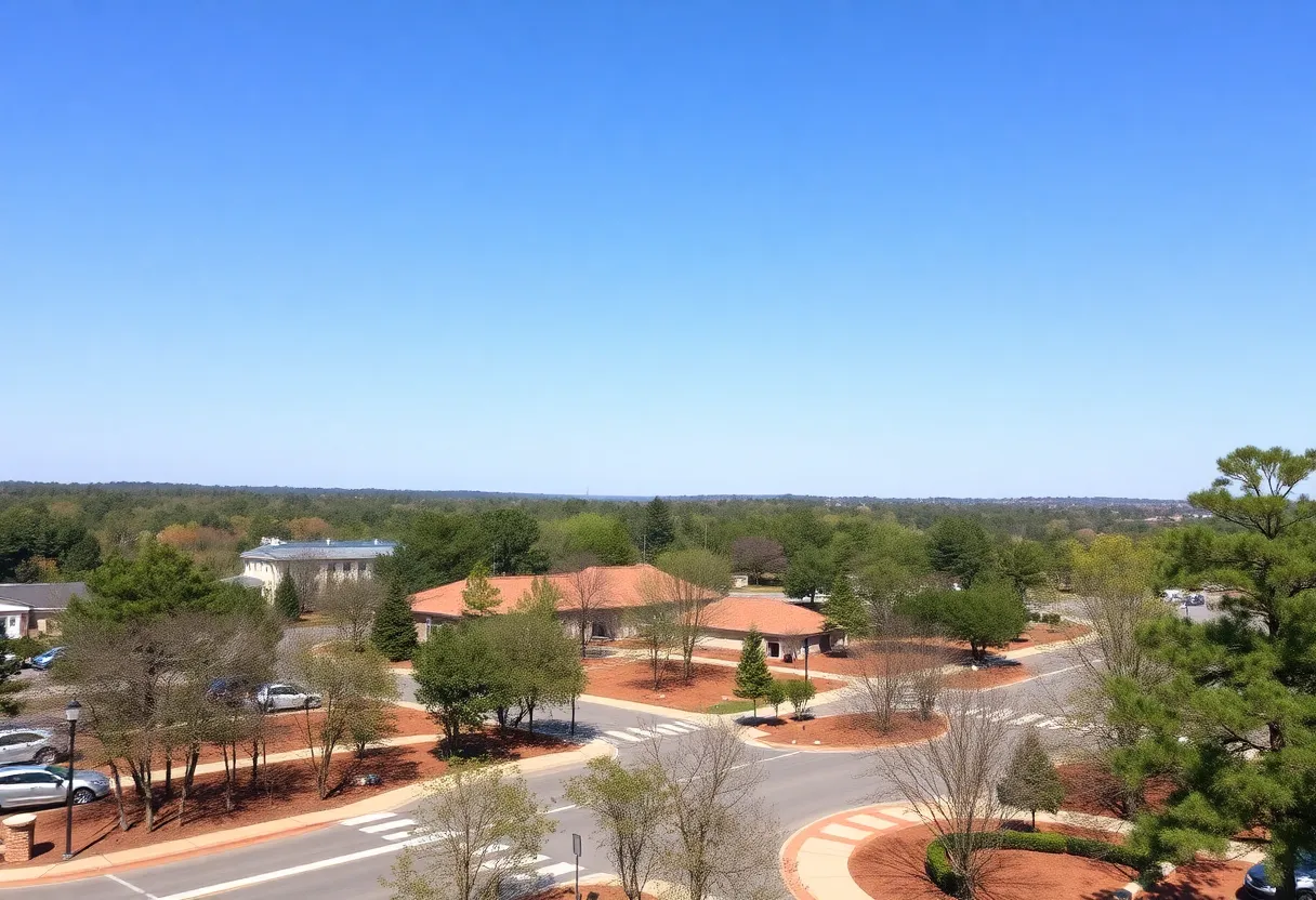 Scenic view of Irmo SC on a clear sunny day.
