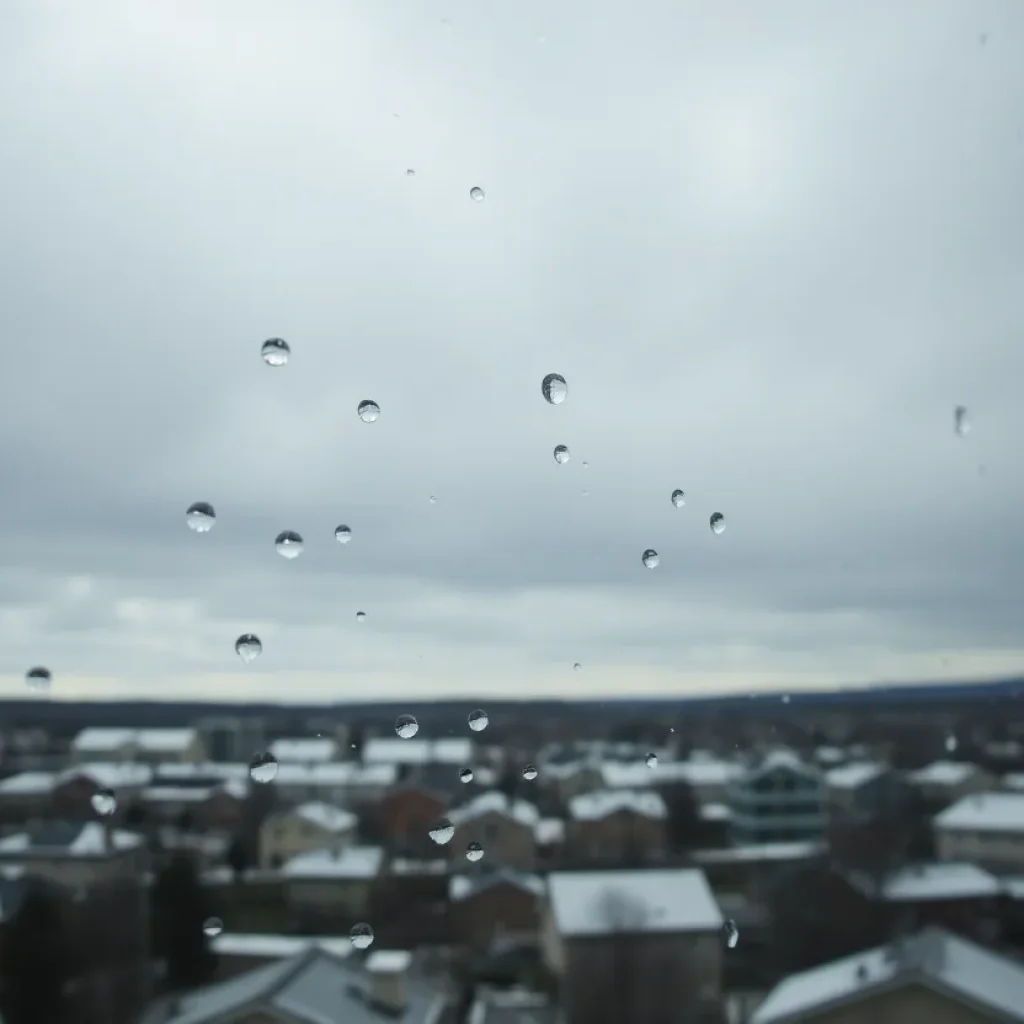 Cloudy winter weather in Irmo, SC