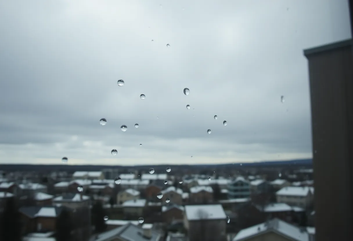 Cloudy winter weather in Irmo, SC