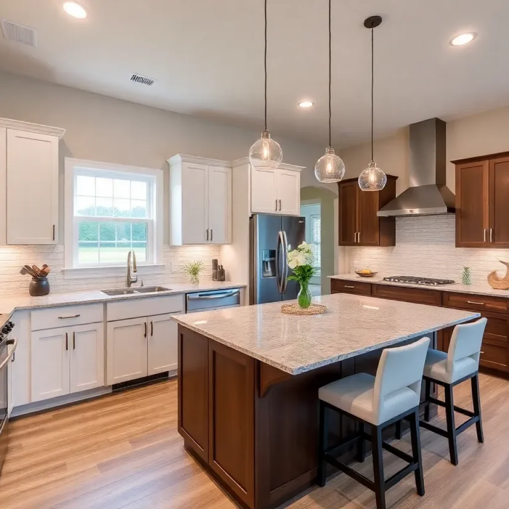 Updated kitchen with modern appliances in Irmo SC golf home