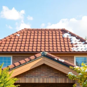 Illustration showing seasonal roof maintenance tasks.