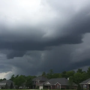 Dark storm clouds gathering over Irmo SC