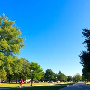 People enjoying a sunny day in Irmo SC park
