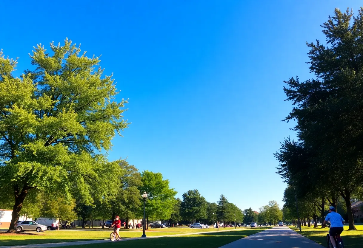 People enjoying a sunny day in Irmo SC park