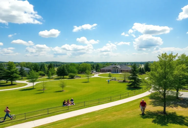 People enjoying outdoor activities on a sunny Saturday in Irmo, SC
