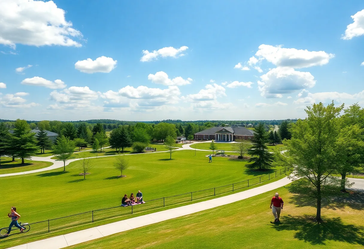 People enjoying outdoor activities on a sunny Saturday in Irmo, SC