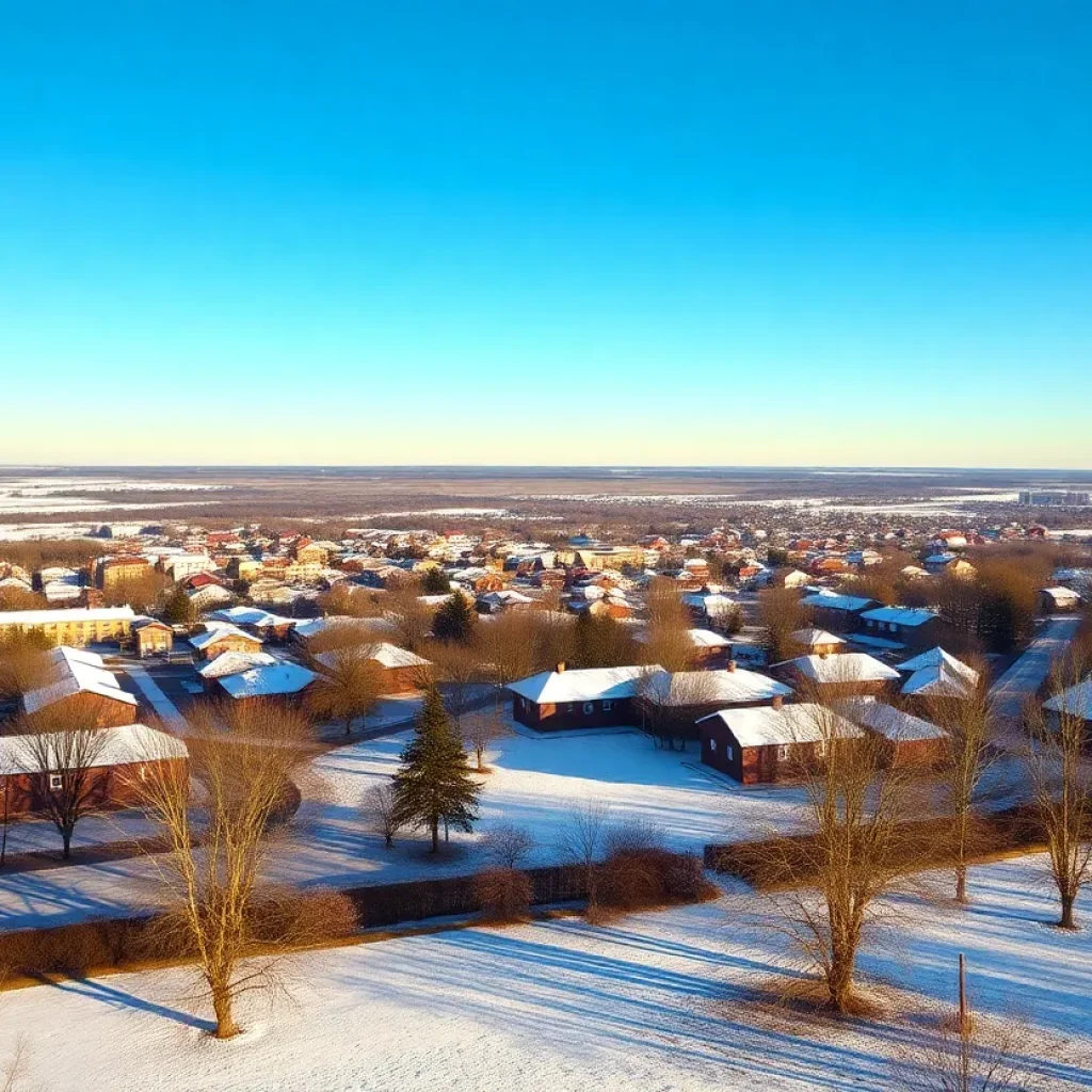 Sunny winter morning in Irmo SC