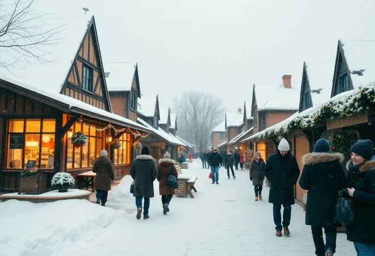 Cold winter scene in Irmo, SC during a weather advisory
