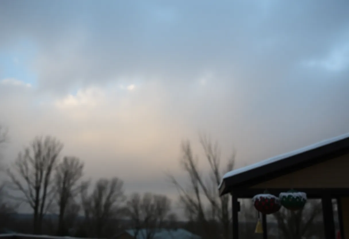 Cloudy skies over Irmo on December 29, 2025