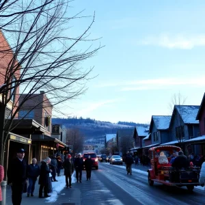 Winter day in Irmo, SC with clear skies and festive decorations.