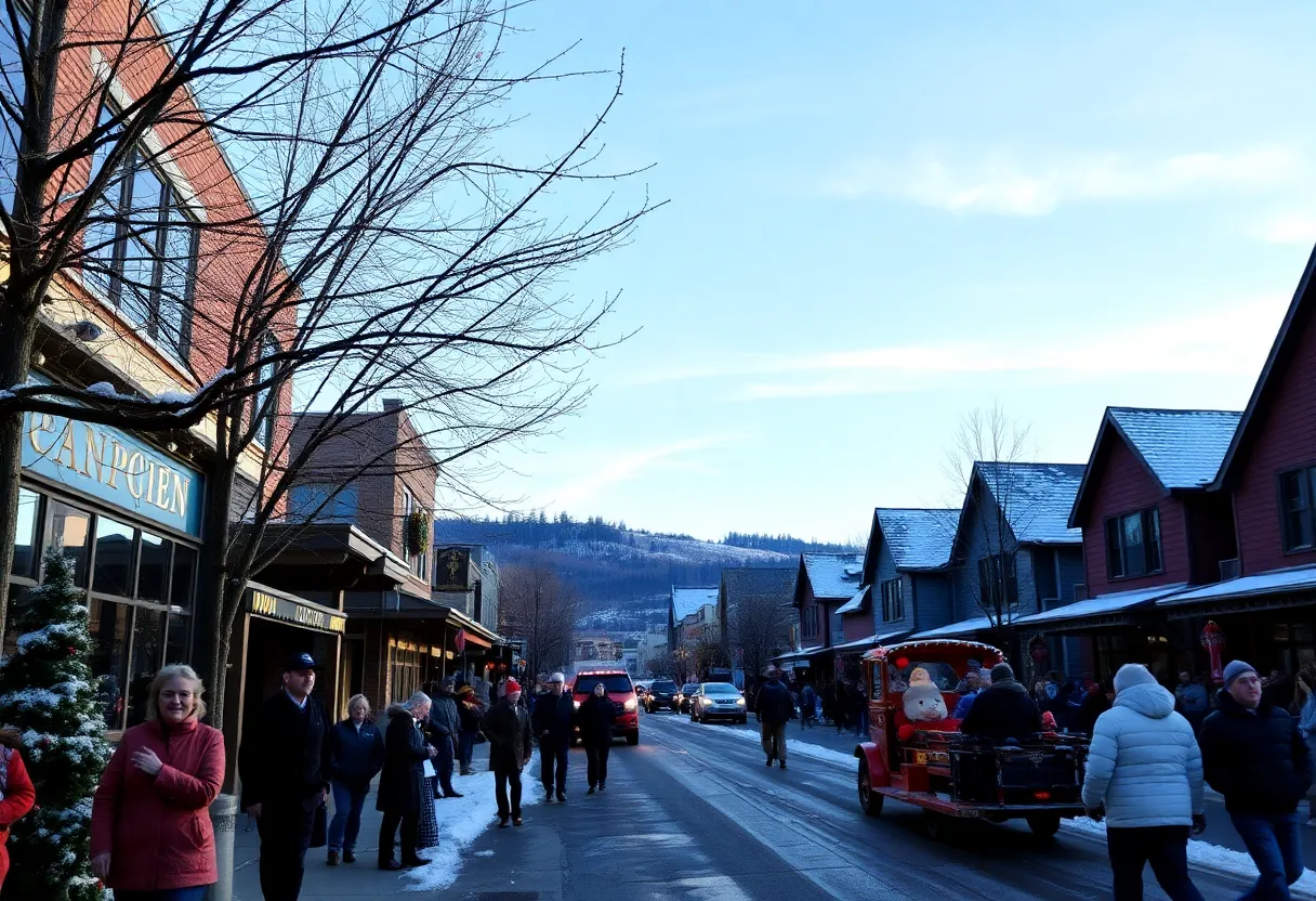 Winter day in Irmo, SC with clear skies and festive decorations.