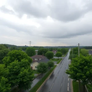 Cloudy skies with rain in Irmo, SC