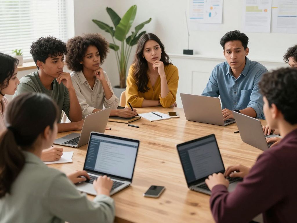 Community members discussing safety measures for children in Irmo.