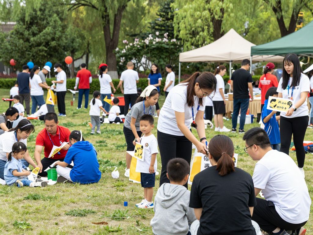 Community gathering at Irmo charity event with families and children.