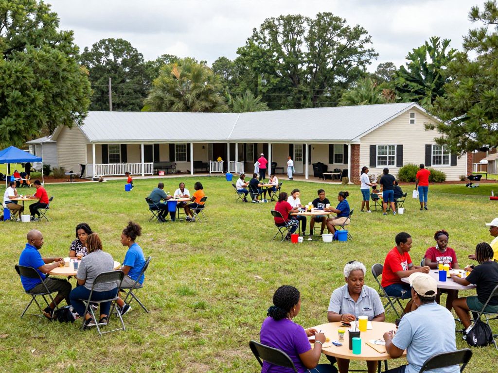 Community members enjoying activities at Irmo's new community center.