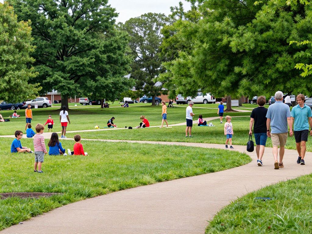 Families enjoying a sunny day at Irmo community park