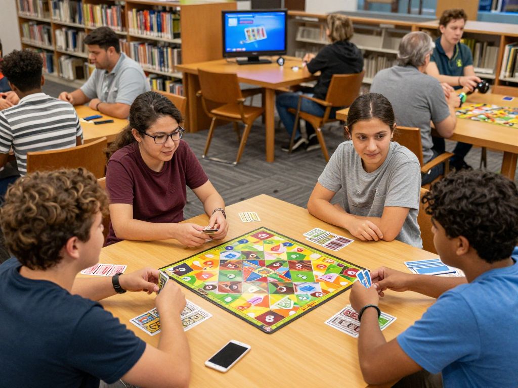 Families enjoying game night at Irmo Library