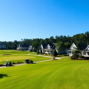 Scenic view of a golf course neighborhood in Irmo SC