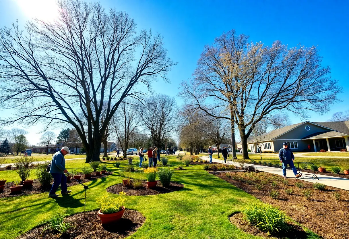 Outdoor activities in Irmo SC on a warm winter day.