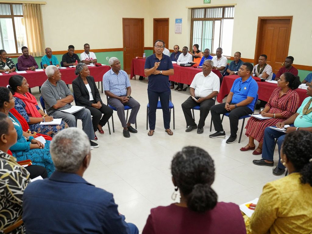 Residents participating in Irmo's town hall meeting