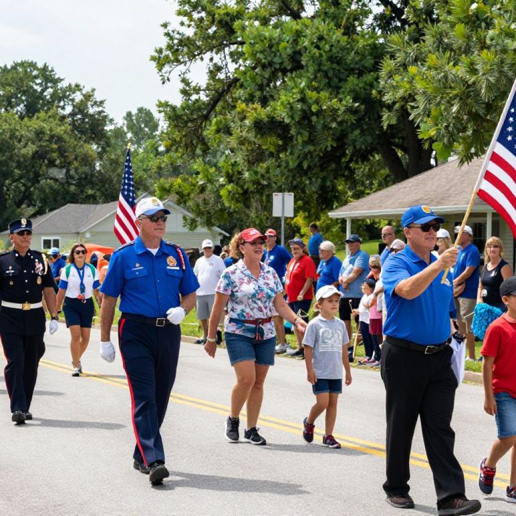 Irmo Veterans Day Parade with community and veterans