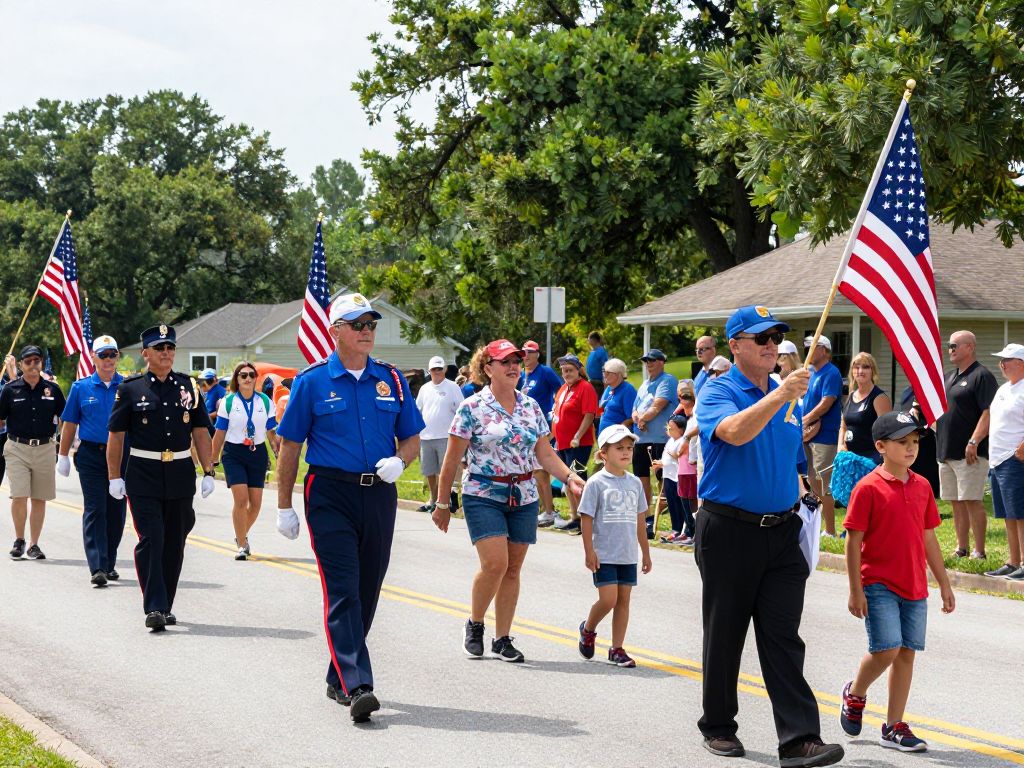 Irmo Veterans Day Parade with community and veterans