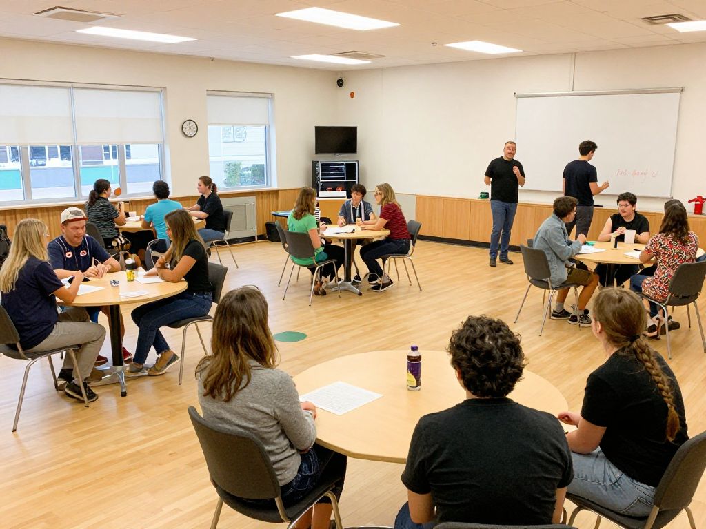 Community center in Irmo SC with people interacting and participating in activities