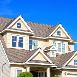 A collage of different roof shapes including gable, hip, flat, mansard, and shed roofs.