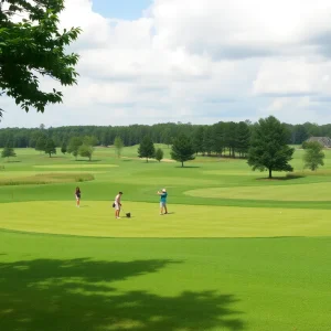 Beautiful golf course in Irmo, South Carolina showcasing its lush landscape and players enjoying the game.