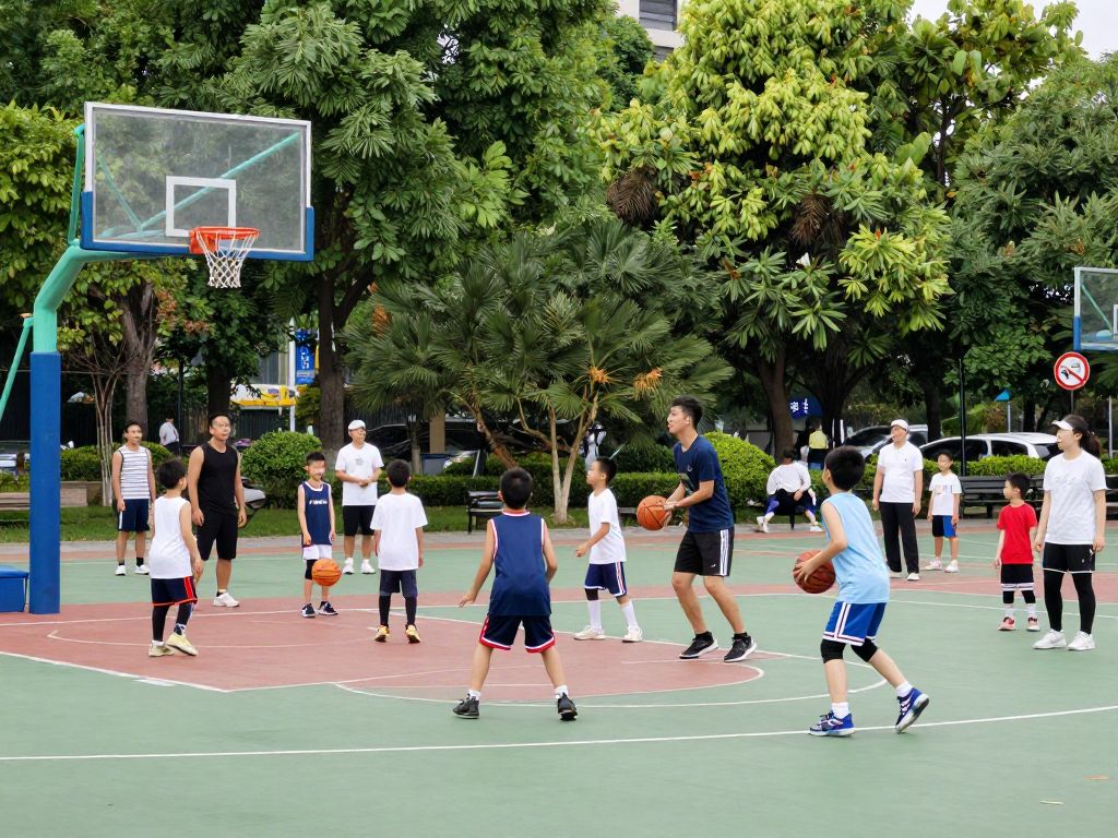 New basketball court at Rawls Creek Park in Irmo SC