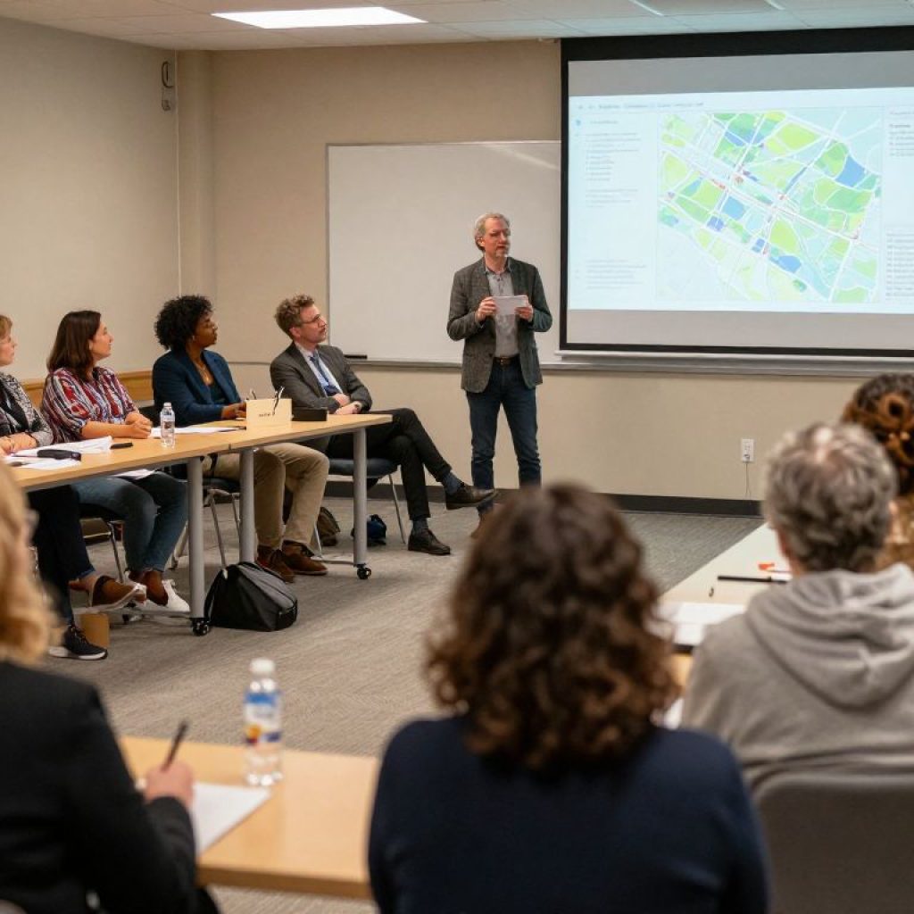 Residents gathered at an Irmo community meeting discussing infrastructure and development plans.