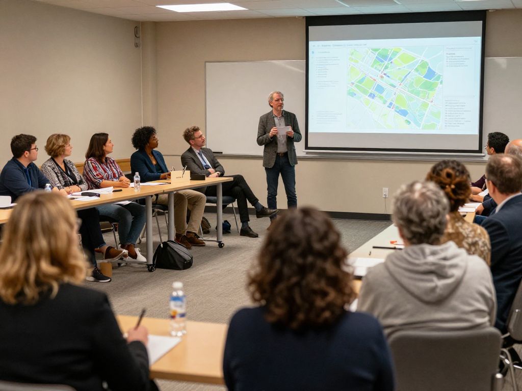 Residents gathered at an Irmo community meeting discussing infrastructure and development plans.