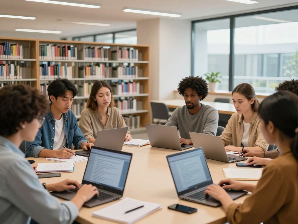 Participants in a digital literacy workshop at Irmo Public Library learning on laptops.