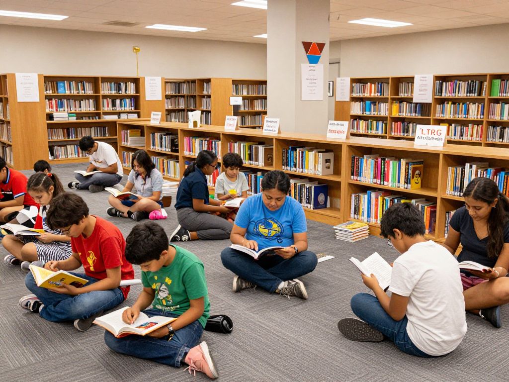 Community members participating in the Irmo Library Reading Challenge