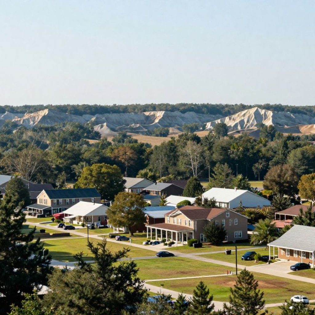 Quiet landscape of Irmo, South Carolina