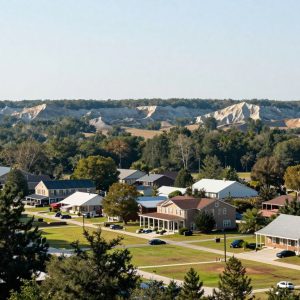 Quiet landscape of Irmo, South Carolina