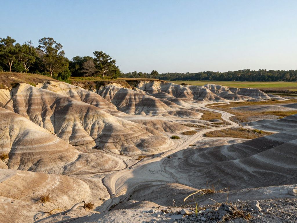 Landscape of Irmo, South Carolina with geological features.