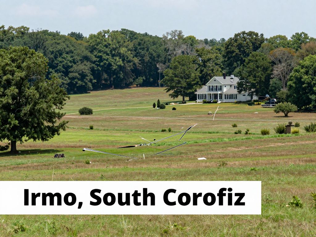 Beautiful landscape of Irmo, South Carolina, post-earthquake