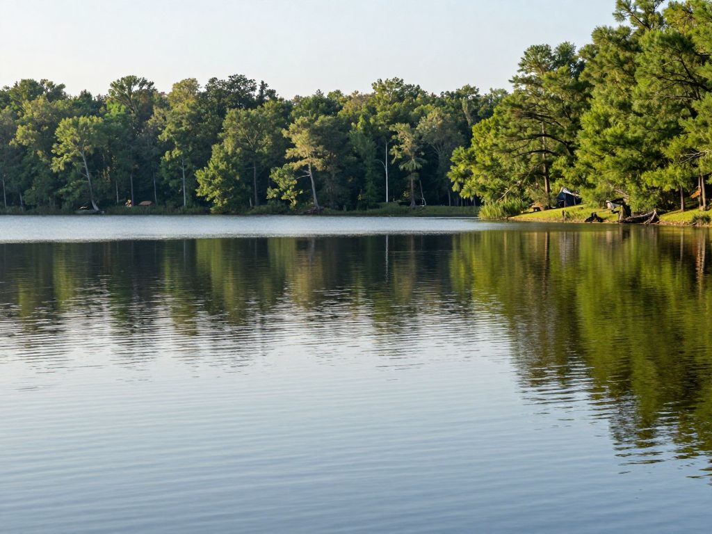 View of Lake Murray affected by recent seismic activity in Irmo, South Carolina.