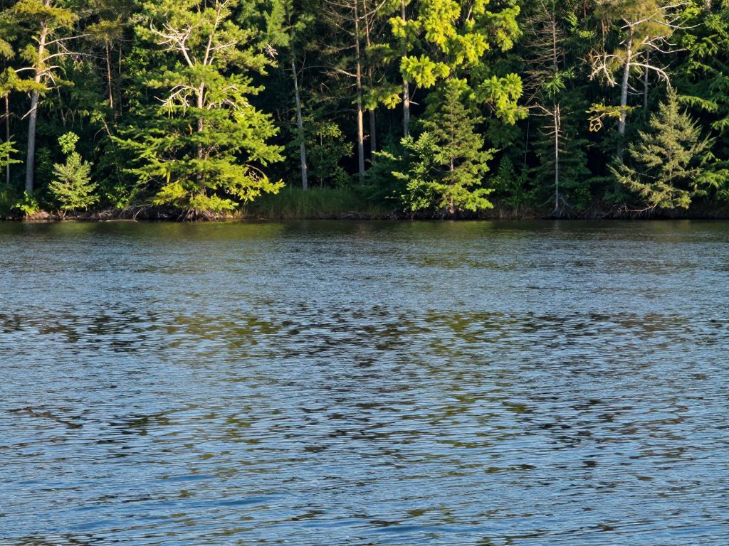 Serene view of Lake Murray in Irmo SC with rippling water.