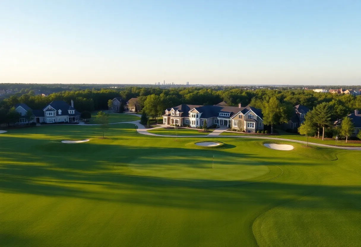 Scenic view of prestigious golf community in Irmo SC