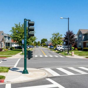 Upgraded traffic signals at an intersection in Irmo SC