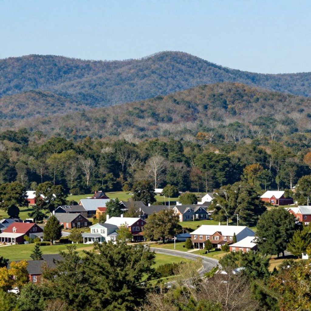 Scenic view of South Carolina's Midlands with mountains