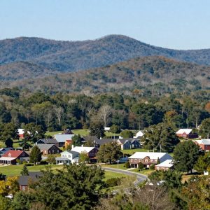 Scenic view of South Carolina's Midlands with mountains