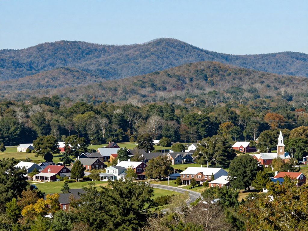 Scenic view of South Carolina's Midlands with mountains